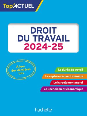 cover image of Droit du travail 2024-2025